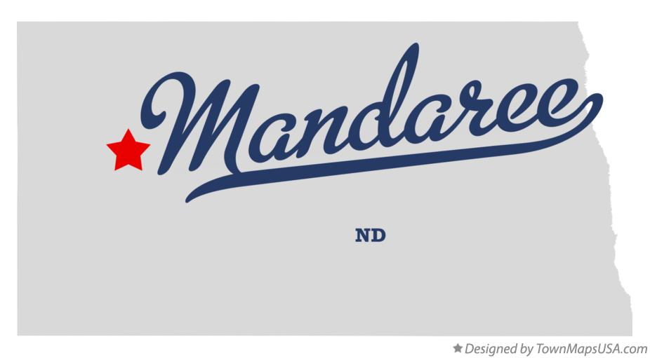 Map of Mandaree, ND, North Dakota