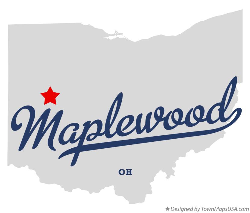 Map of Maplewood, OH, Ohio