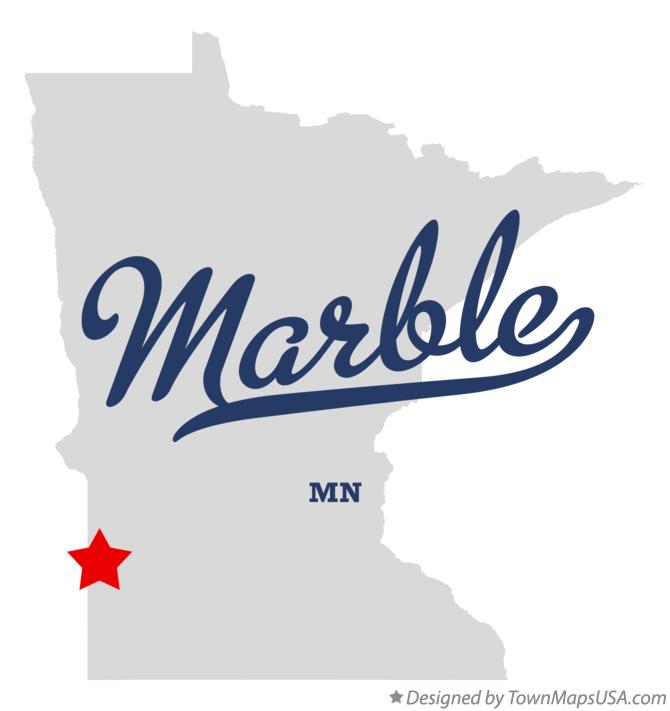 Map of Marble, Lincoln County, MN, Minnesota
