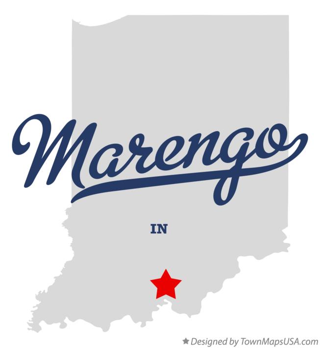 Map of Marengo, IN, Indiana