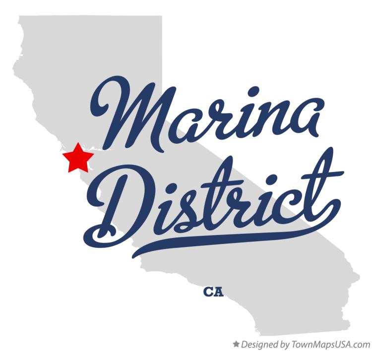 Map of Marina District, CA, California
