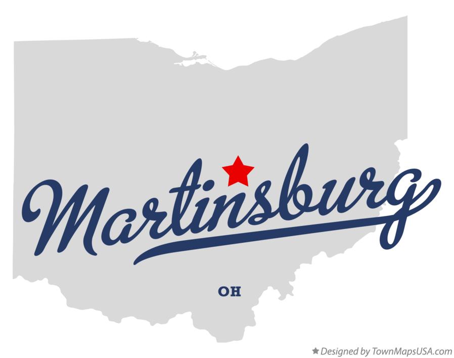 Map of Martinsburg, OH, Ohio