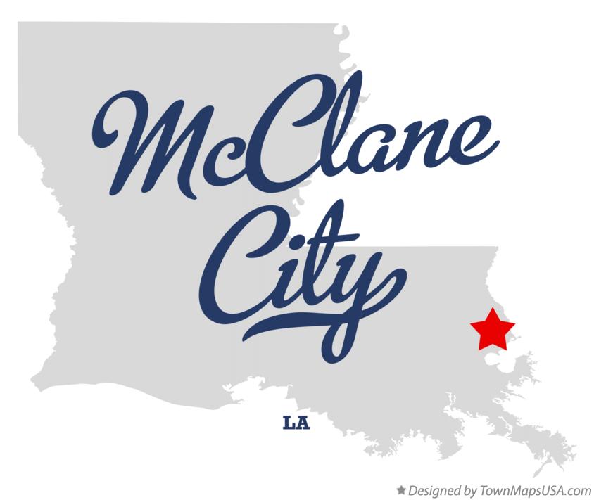 Map of McClane City, LA, Louisiana