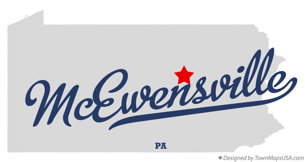Map of McEwensville, PA, Pennsylvania