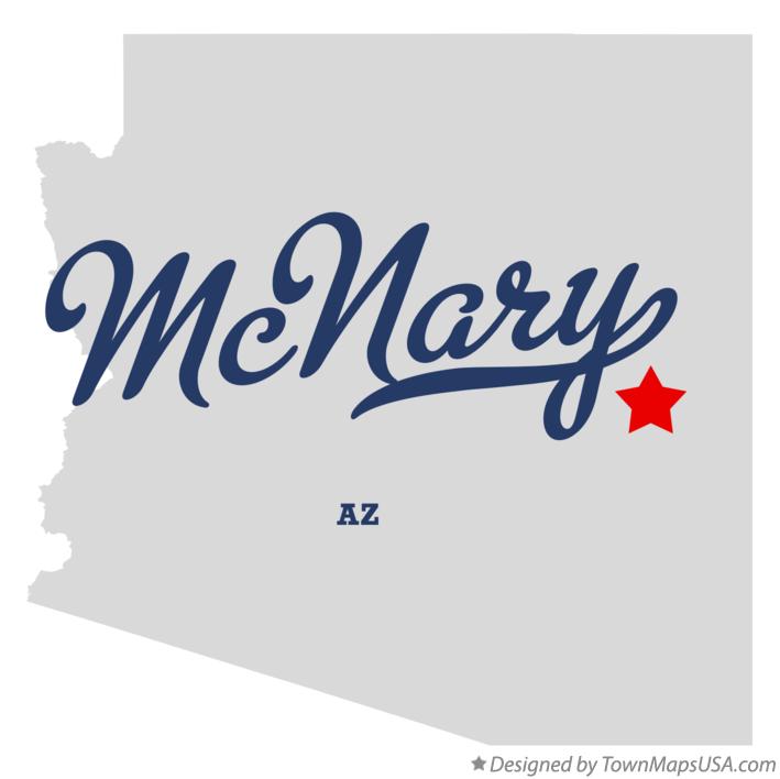 Map of McNary, AZ, Arizona
