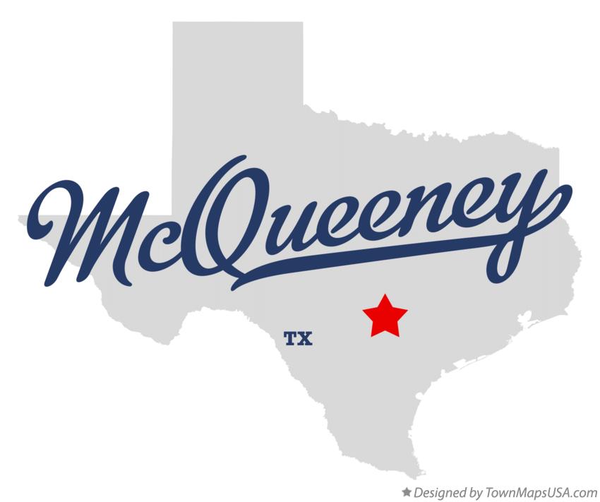 Map of McQueeney, TX, Texas