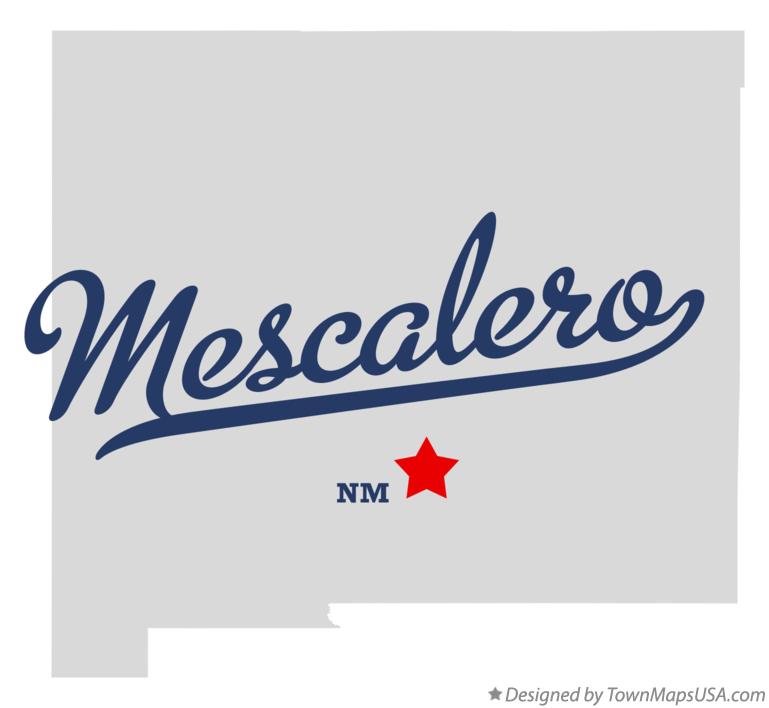 Map of Mescalero, NM, New Mexico