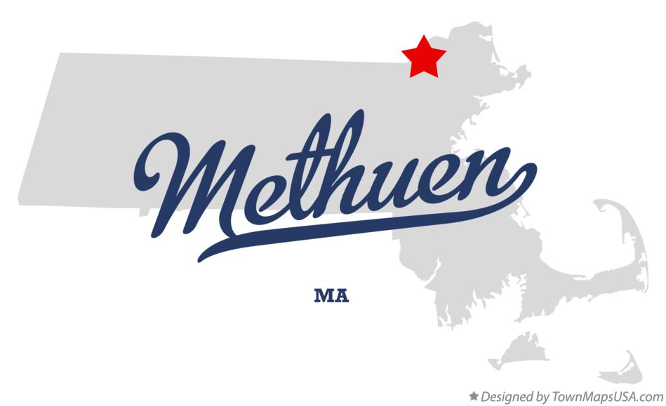 Map of Methuen, MA, Massachusetts