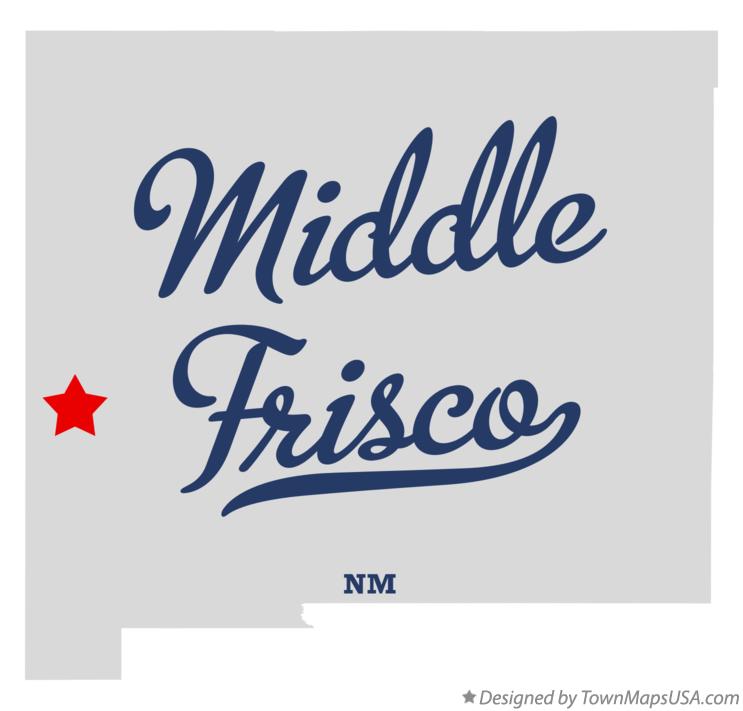 Map of Middle Frisco, NM, New Mexico
