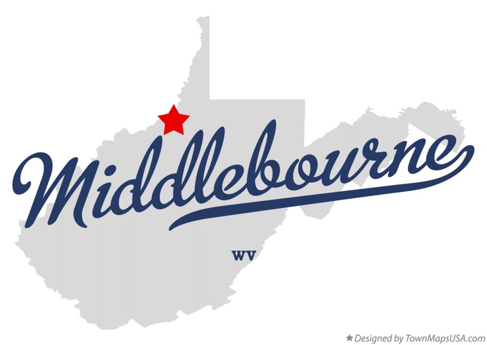 Map of Middlebourne, WV, West Virginia
