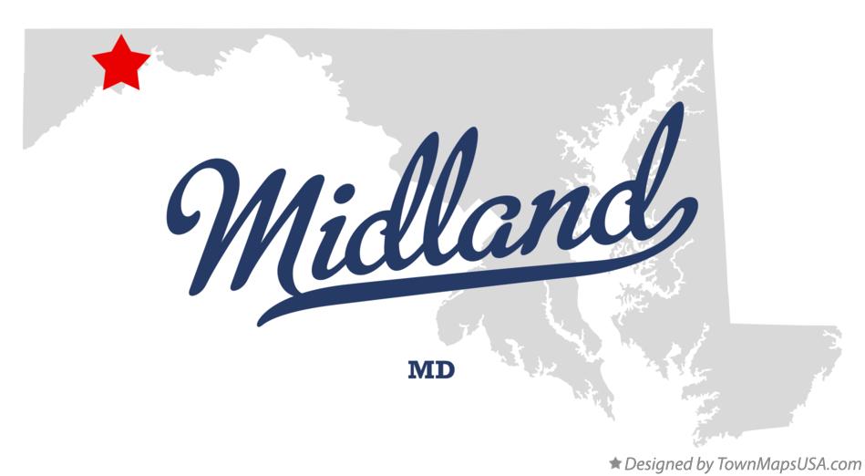 Map of Midland, MD, Maryland
