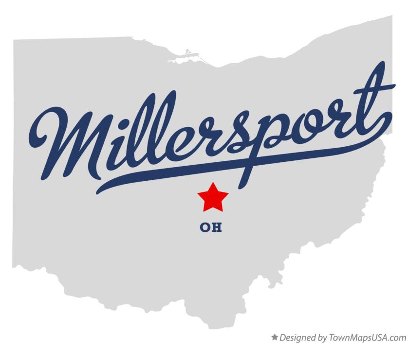 Map of Millersport, OH, Ohio