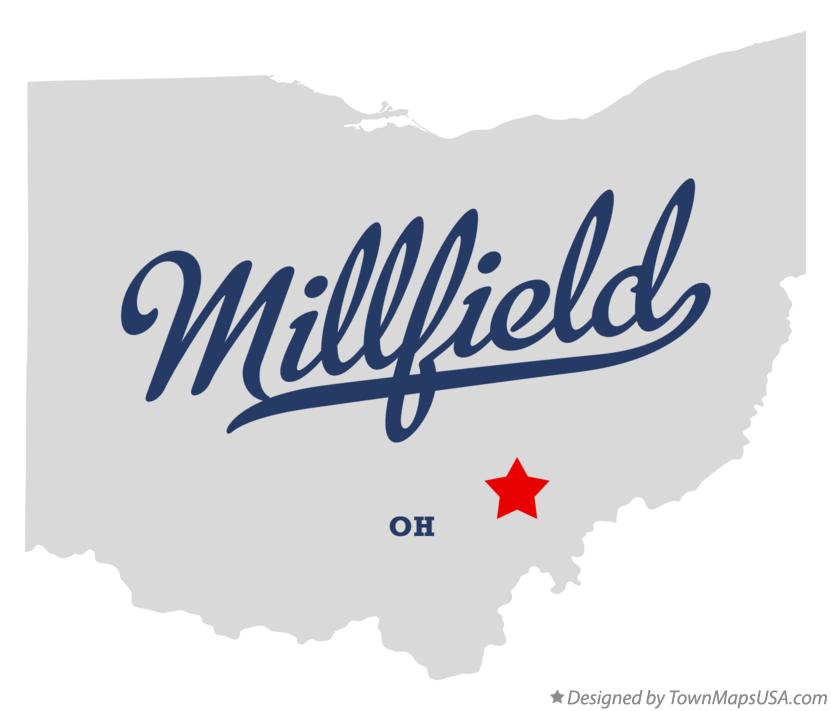 Map of Millfield, OH, Ohio