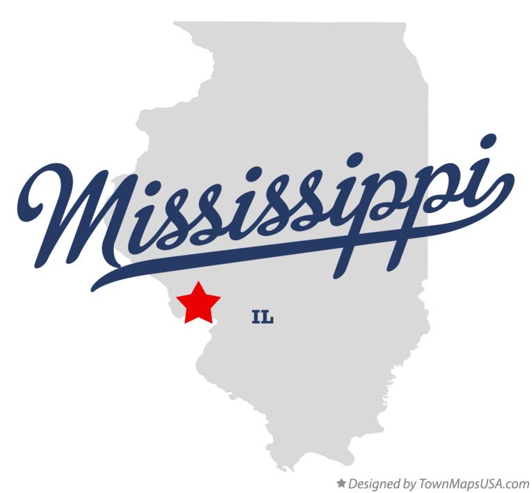 Map of Mississippi, IL, Illinois