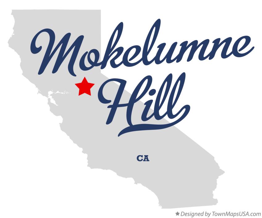 Map of Mokelumne Hill, CA, California