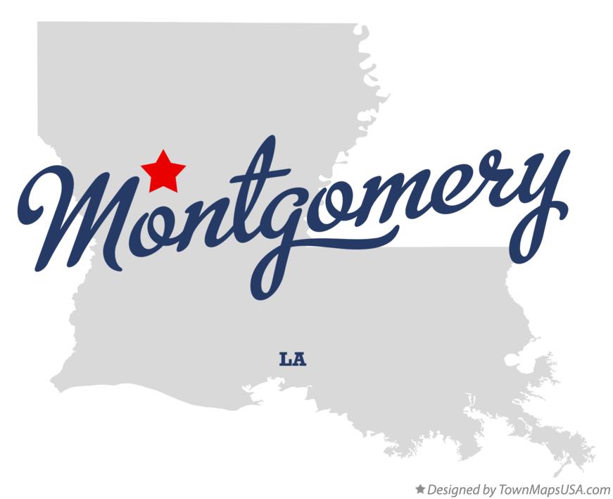 Map of Montgomery, LA, Louisiana