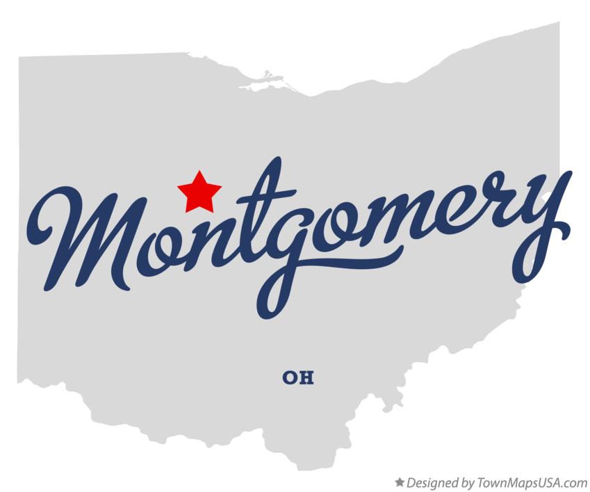 Map of Montgomery, Marion County, OH, Ohio