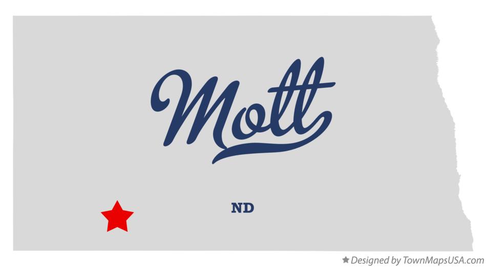 Map of Mott, ND, North Dakota