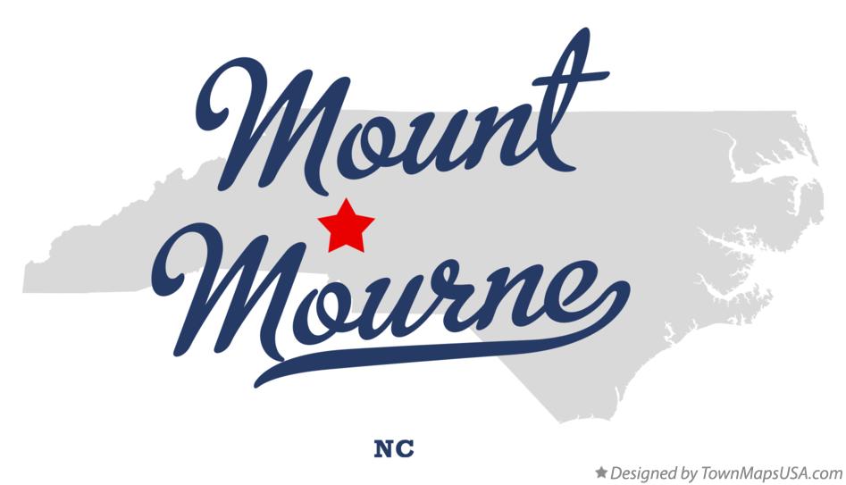 Map of Mount Mourne, NC, North Carolina