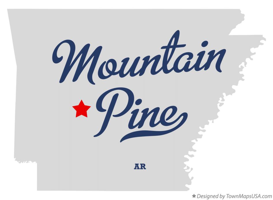 Map of Mountain Pine, Garland County, AR, Arkansas