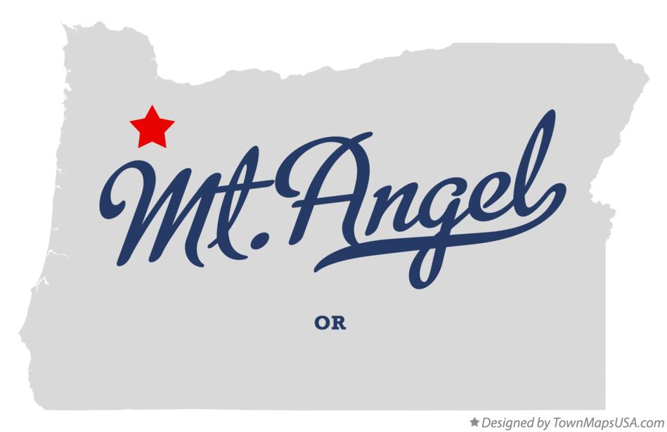 Map of Mt.Angel, OR, Oregon