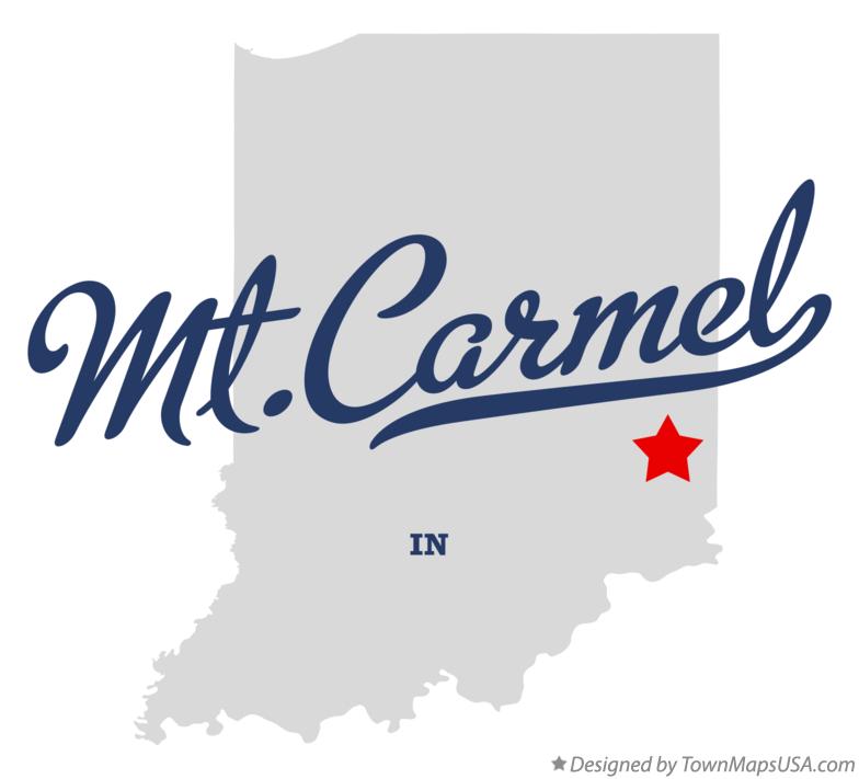 Map of Mt.Carmel, IN, Indiana