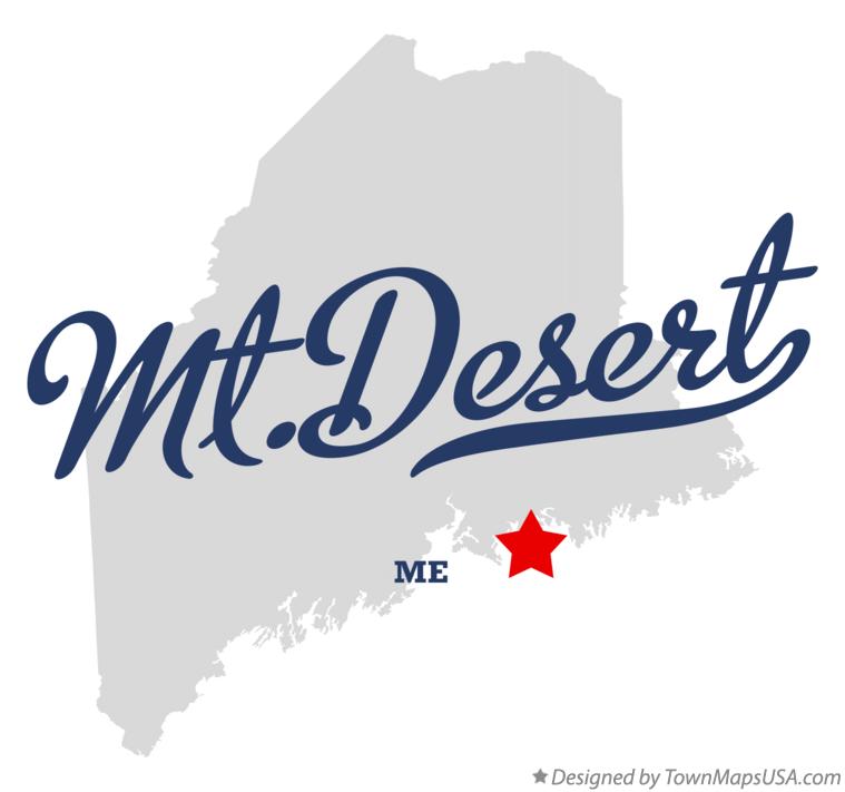 Map of Mt.Desert, ME, Maine