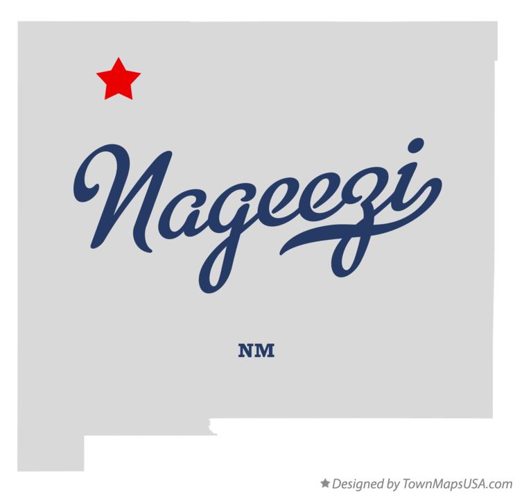 Map of Nageezi, NM, New Mexico