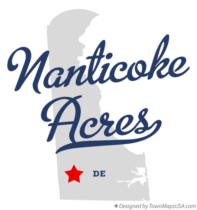 Map of Nanticoke Acres, DE, Delaware