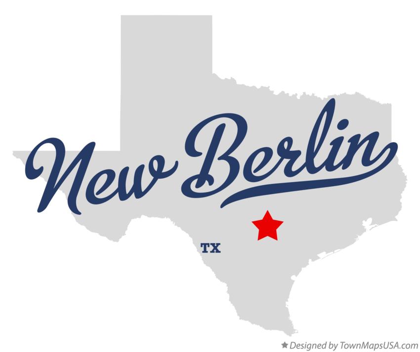 Map of New Berlin, TX, Texas