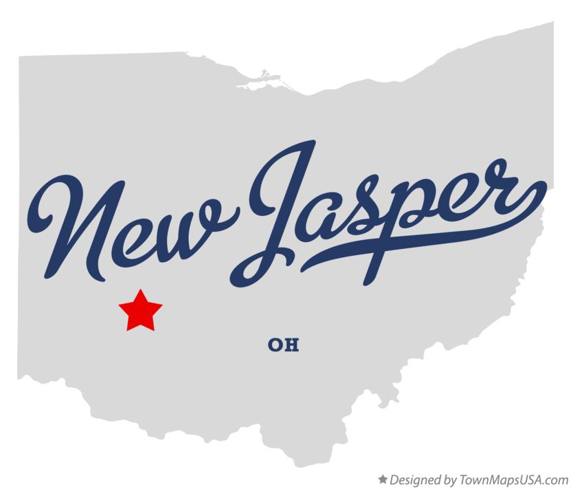 Map of New Jasper, OH, Ohio