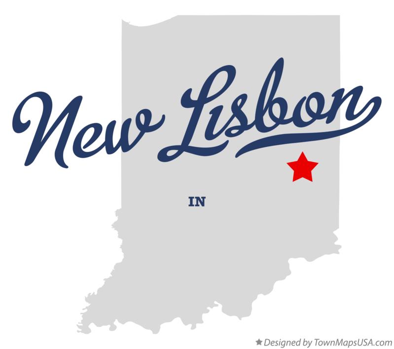Map of New Lisbon, IN, Indiana