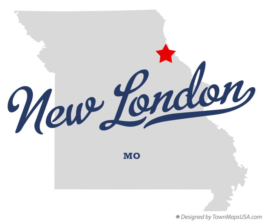 Map of New London, MO, Missouri