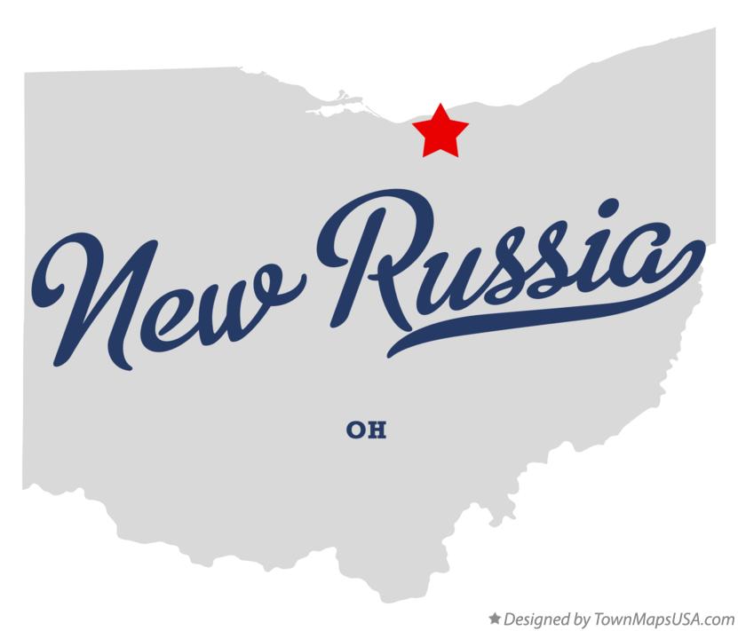 Map of New Russia, OH, Ohio