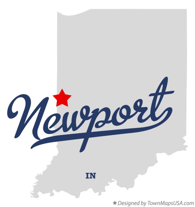 Map of Newport, IN, Indiana