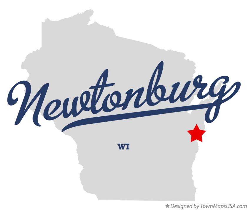 Map of Newtonburg, WI, Wisconsin