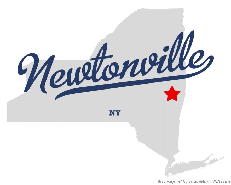 Map of Newtonville, NY, New York