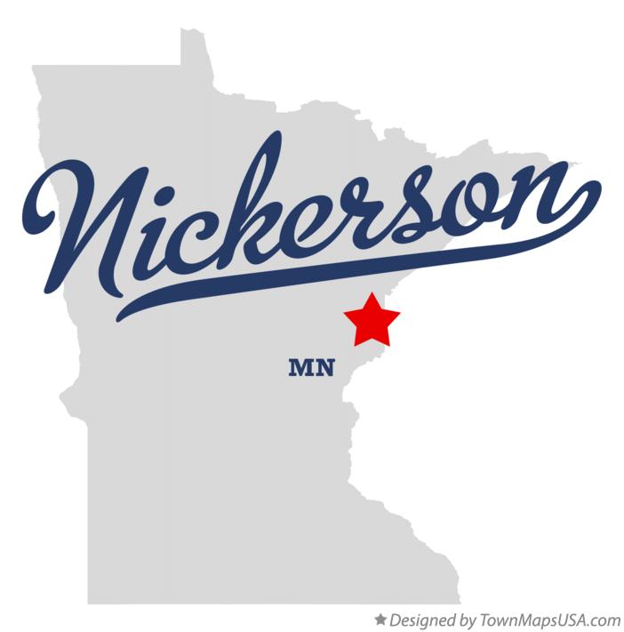 Map of Nickerson, MN, Minnesota
