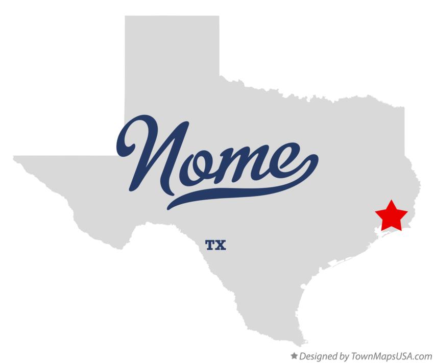 Map of Nome, TX, Texas