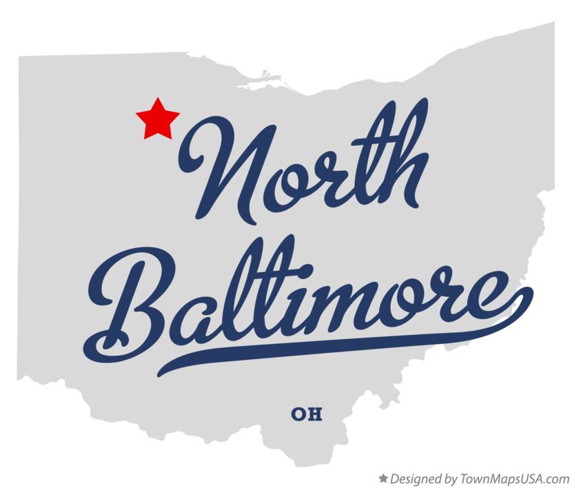 Map of North Baltimore, OH, Ohio