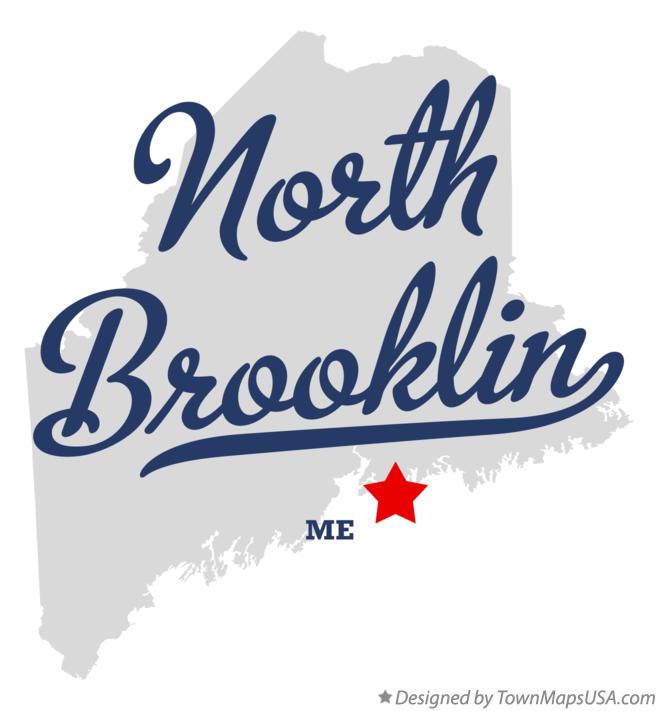 Map of North Brooklin, ME, Maine