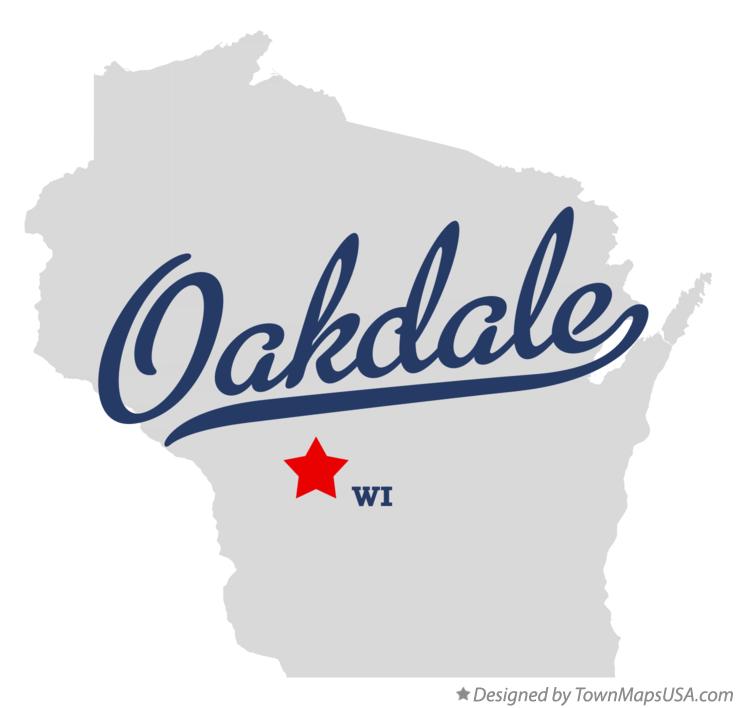 Map of Oakdale, WI, Wisconsin