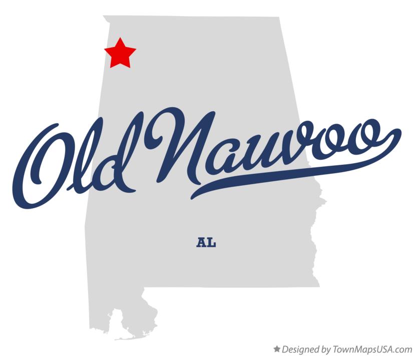 Map of Old Nauvoo, AL, Alabama