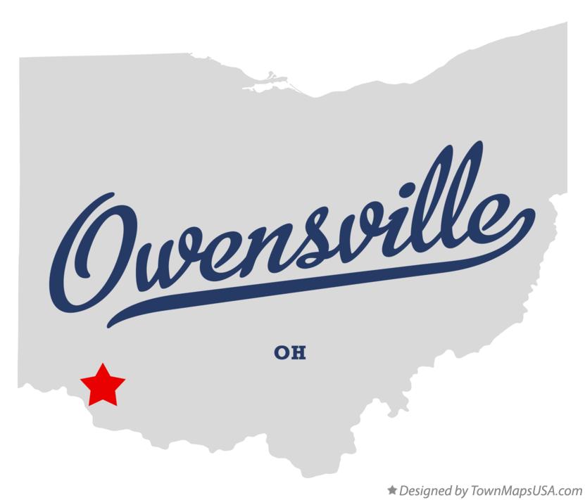 Map of Owensville, OH, Ohio