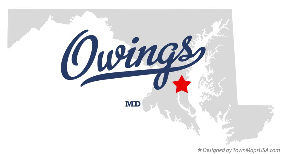 Map of Owings, MD, Maryland
