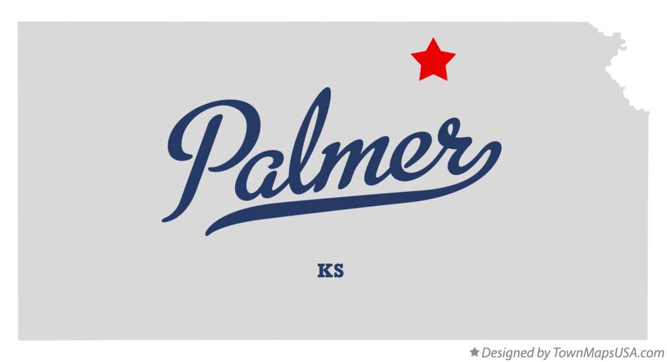 Map of Palmer, KS, Kansas