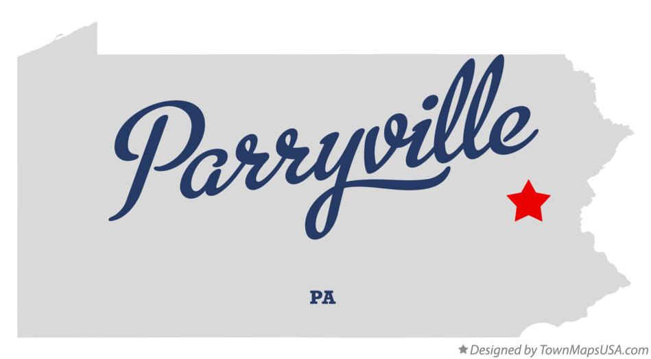 Map of Parryville, PA, Pennsylvania