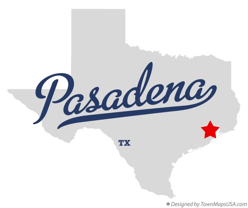 Map of Pasadena, TX, Texas