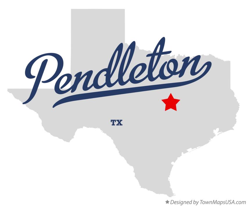 Map of Pendleton, TX, Texas