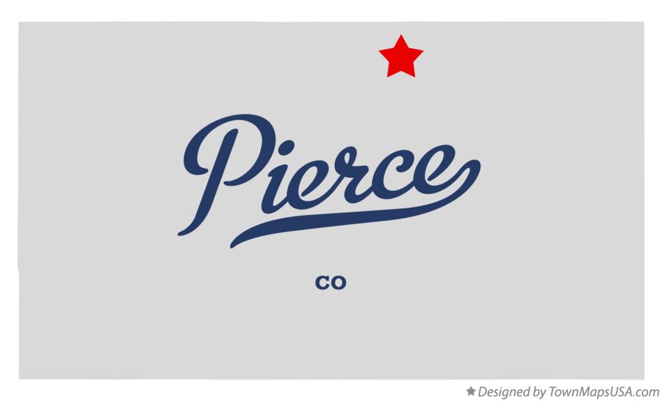 Map of Pierce, CO, Colorado